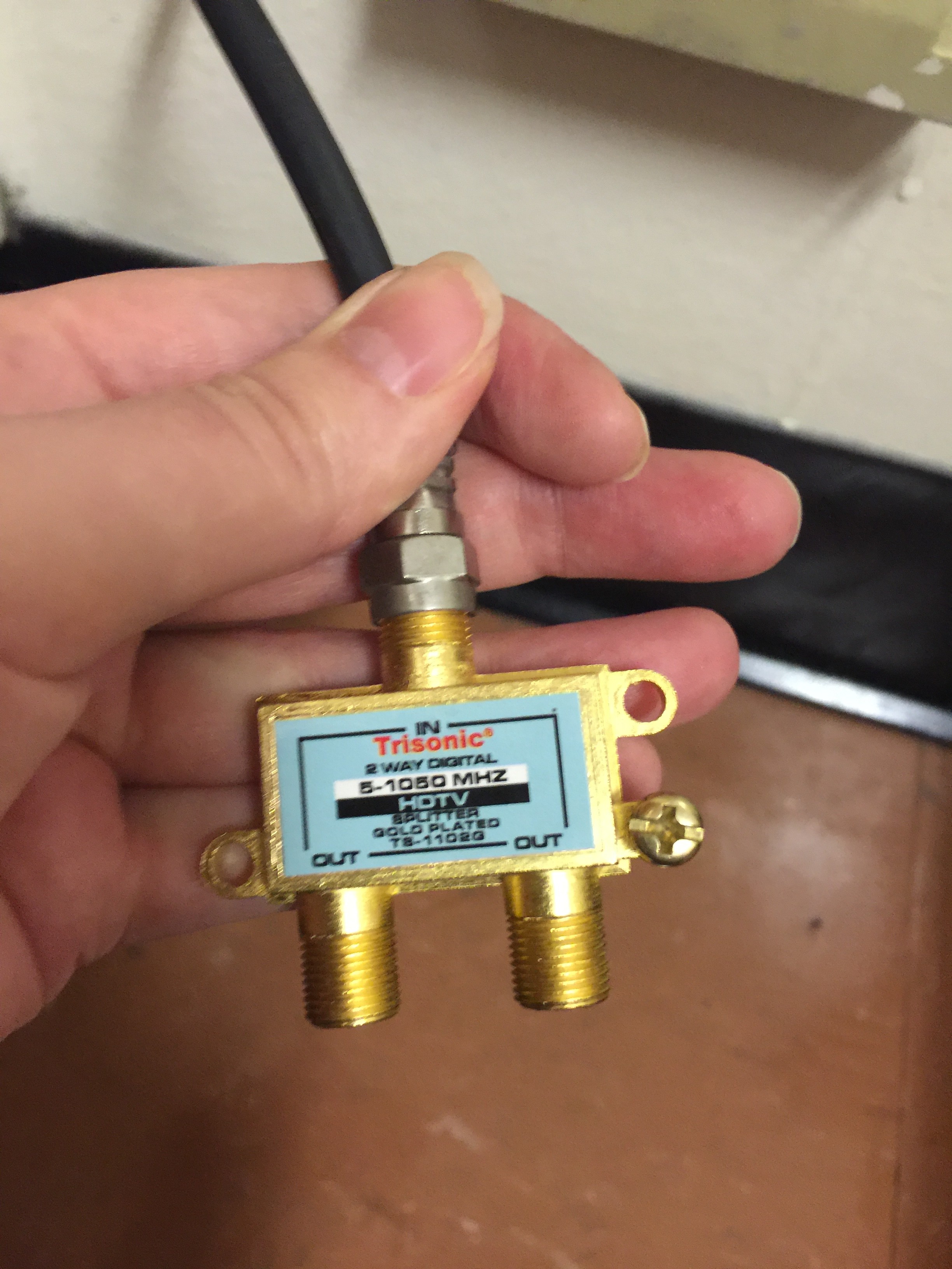 Correct connections with a Cable Splitter - previous Resident may have left
