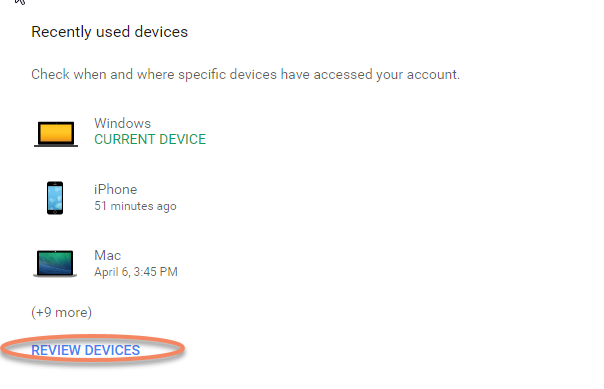 Sign Out or Remove your Google Account Remotely from Devices