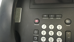 Office Phone with Message Light On