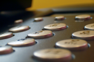 Close-up of phone buttons