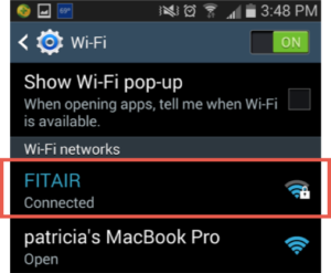 Android Connected to FITAIR Android Connected to FITAIR