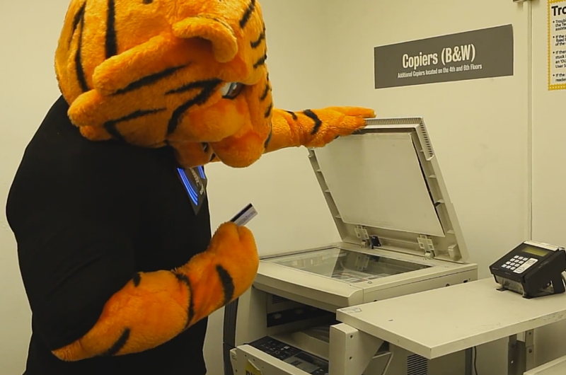 Stitch using a Photocopier in the Library