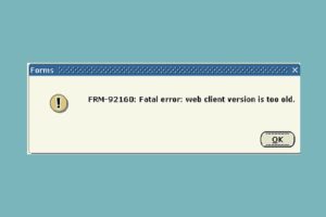 Web Client Version to Old Error Message