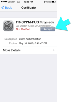 iPhone Accept Certificate iPhone Accept Certificate
