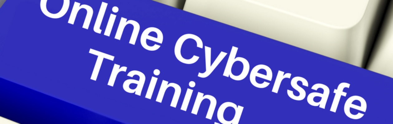 Key with words Online Cybersafe Training