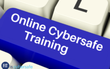 Key with words Online Cybersafe Training