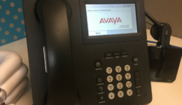 Avaya Phone with Information Screen Lit