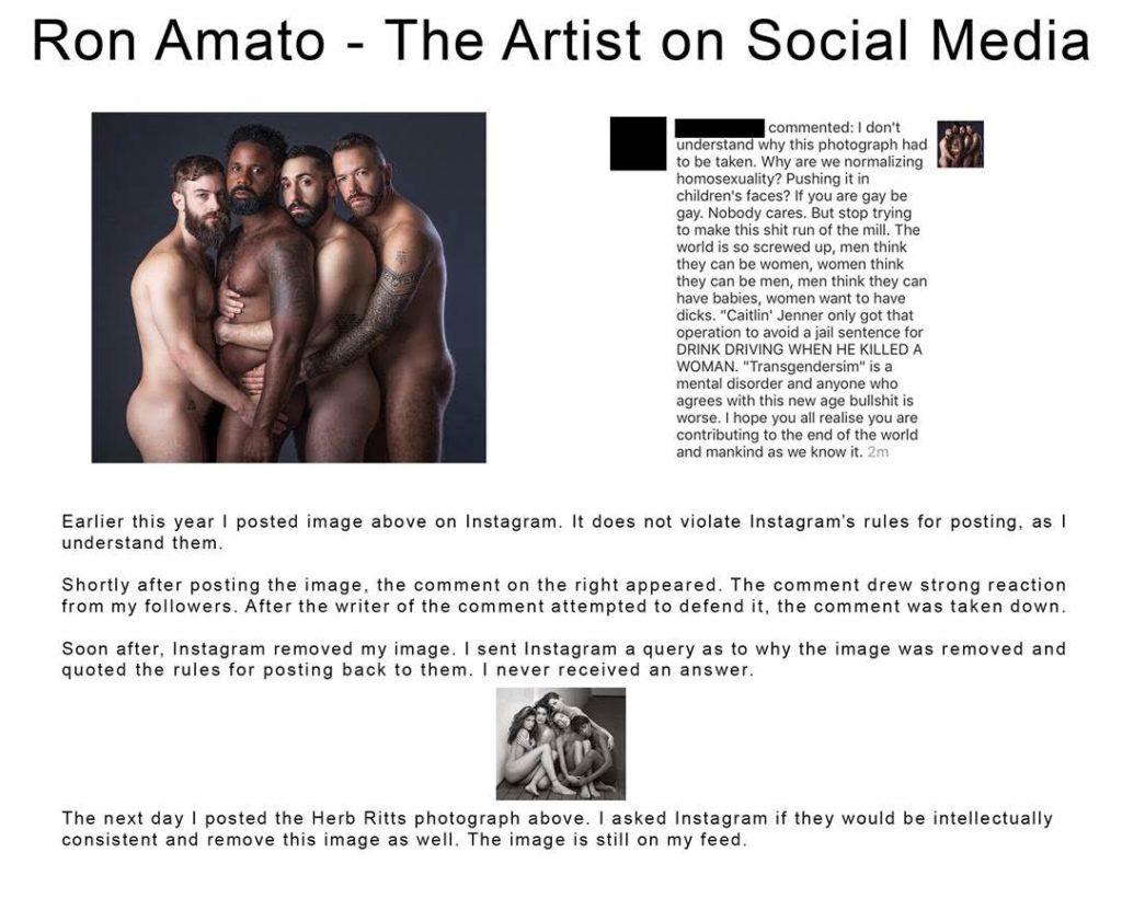 Ron Amato, Artist on Social Media