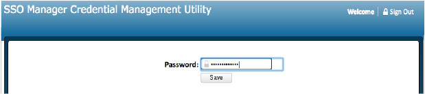 New SSO Manager Password Page