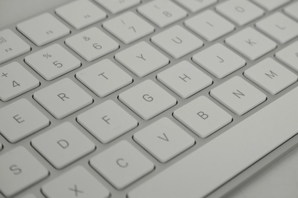 Mac keyboard close up