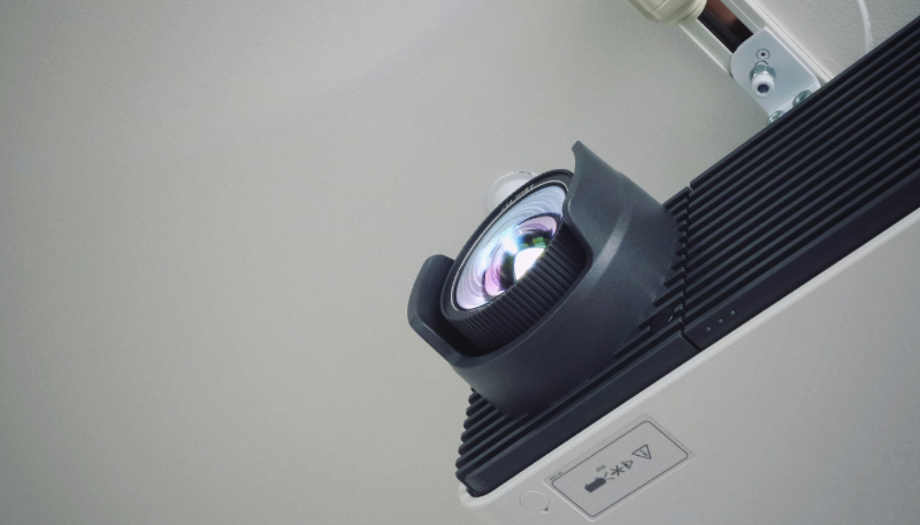 Projector Close-up of the lens of a projector