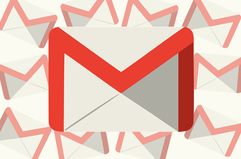 Gmail icon with gmail icon as a decorative background