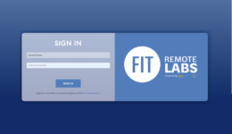 FIT Remote Labs Sign in Screen