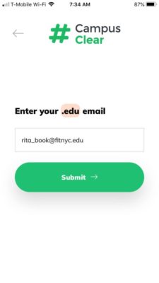 6 Enter your .edu email Enter your .edu email screen