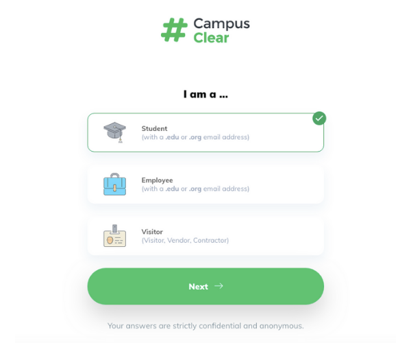 I am a... Web App screen I am a... Web App screen
