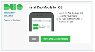 Install DUO Mobile