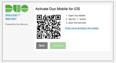 activate Duo mobile 