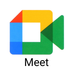Google Meet Logo With Word Meet 250x250
