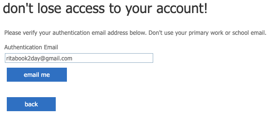 Azure Authentication Email Set Up