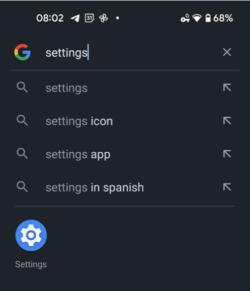Searching for Settings