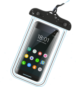 iPhone with protective waterproof case