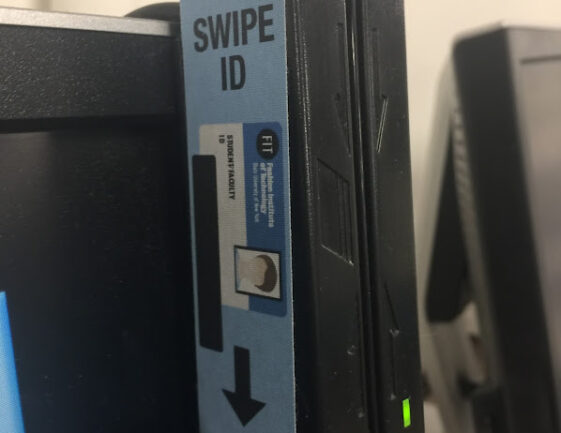 Swipe ID Instructions on Print Release Station
