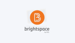 Brightspace Logo with Faded Blackbord Logo behind it