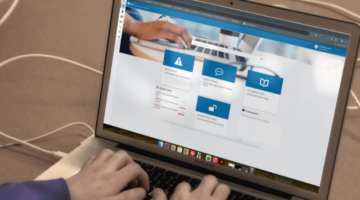 Person using Ivanti Neurons on a laptop